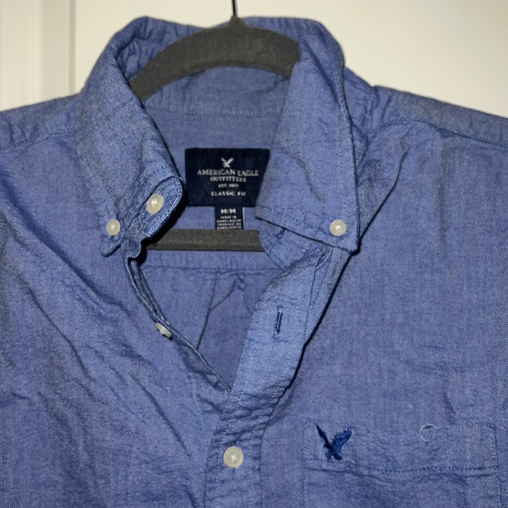 Aeo Blue Button Down - image 2
